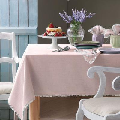 French Perle Solid Color Tablecloth, 60 x 84, Spring Green