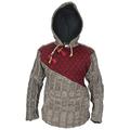Gheri Mens Knitted Woolen Cross Zip Fleece Lined Winter Bohemian Jumper Medium Maroon
