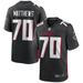 Men's Nike Jake Matthews Black Atlanta Falcons Game Jersey