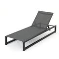 AllModern Clian 77" Long Reclining Chaise Lounge Set Metal in Gray | 10.5 H x 26.5 W x 77 D in | Outdoor Furniture | Wayfair