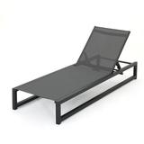 AllModern Clian 77" Long Reclining Chaise Lounge Set Metal in Gray | 10.5 H x 26.5 W x 77 D in | Outdoor Furniture | Wayfair
