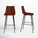 AllModern Finnigan Counter & Bar Stool Upholstered/Metal in Brown | 40.9 H x 20 D in | Wayfair 5DF60716DF2742BA9E11AC7B16DF4F5B