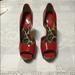 Jessica Simpson Shoes | Jessica Simpson Red Heels Size 7 1/2b | Color: Red | Size: 7.5