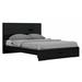 Orren Ellis Aviara Solid Wood & Platform Bed w/ Mattress Wood & Upholstered/ in Black | 43 H x 79 W x 85 D in | Wayfair