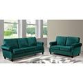 Willa Arlo™ Interiors 2 Piece Velvet Standard Foam Living Room Set Velvet in Green | 37.4 H x 85.04 W x 33.9 D in | Wayfair Living Room Sets