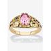 Women's Gold over Sterling Silver Open Scrollwork Simulated Birthstone Ring by PalmBeach Jewelry in June (Size 6)