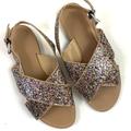 J. Crew Shoes | J. Crew Girls Glitter Multi Cyprus Strap Sandals | Color: Silver | Size: 3g