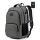 VASCHY Laptop Backpack, 24L Anti-theft Travel Backpack for Mens Womens with USB Charging Port Water Resistant School Work Rucksack with Trolley Sleeve for Business Fits 15.6inch Laptop(Charcoal Grey)