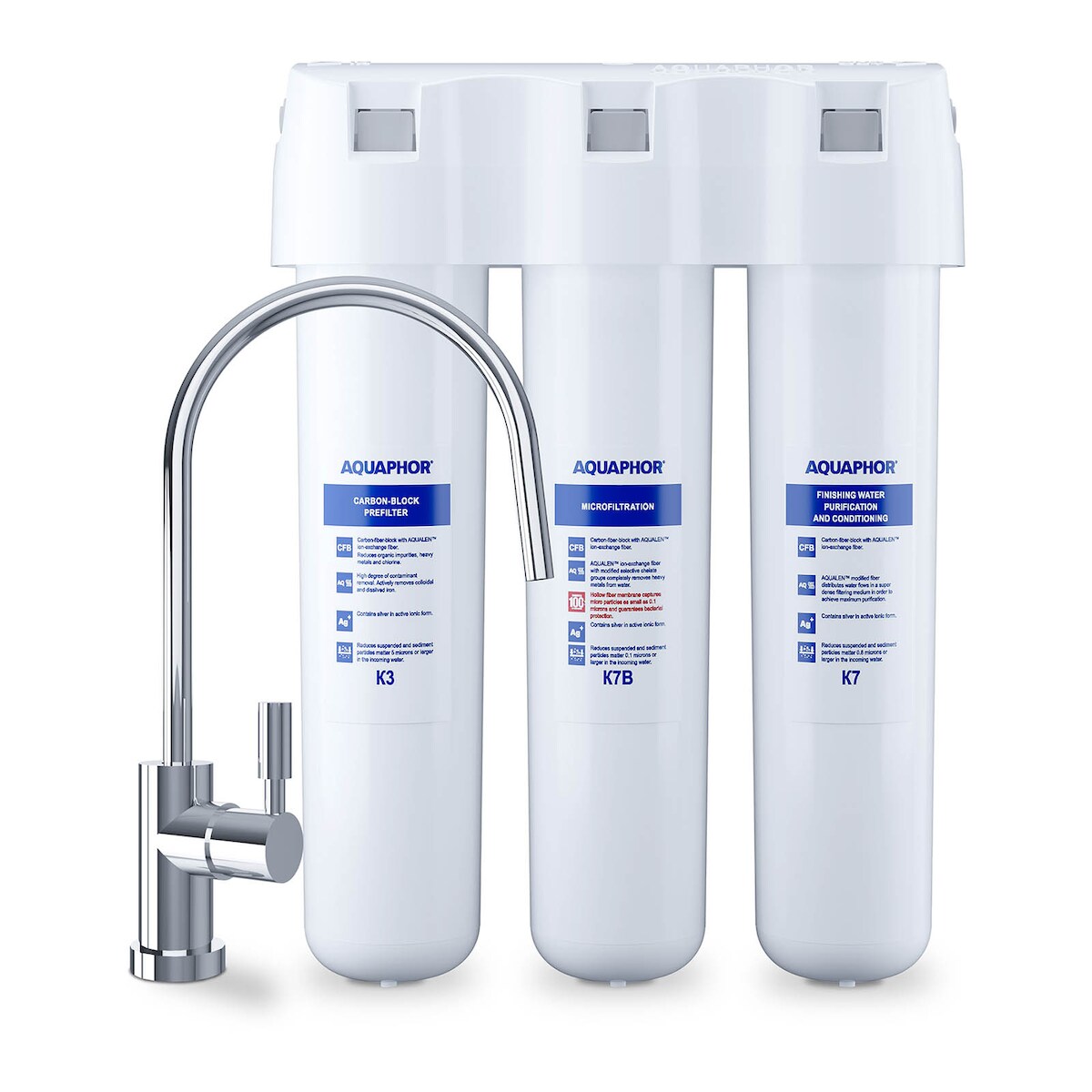 Aquaphor Aquaphor Aktivkohle-System - für Wasser - dreistufig - 2,5 l/min - inkl. Wasserhahn Image