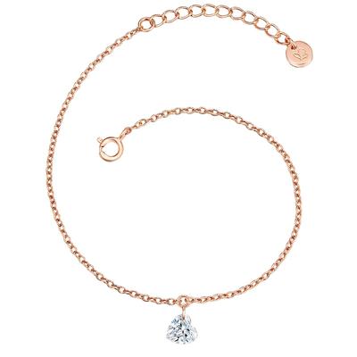 Glanzstücke München - Armband Herz Sterling Silber Topas in Roségold Armbänder & Armreife 1 ct Damen