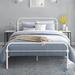 August Grove® Arva Metal Bed in Black/White | 43.3 H x 65 W x 84.6 D in | Wayfair E029816A887943EFBE6405DFD4207EE7