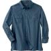 Men's Big & Tall Long Sleeve Pilot Shirt by Boulder Creek® in Blue Indigo (Size 2XL)