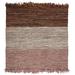 Red 84 x 0.39 in Indoor Area Rug - Rosecliff Heights Grunwald Handmade Braided Gray/Rust Area Rug Leather | 84 W x 0.39 D in | Wayfair