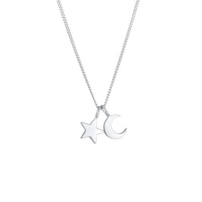 Elli Halskette Basic Stern Halbmond Astro 925 Sterling Silber silberfarben Damen Image