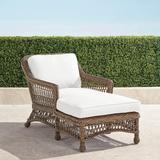 Hampton Chaise in Driftwood Finish - Rain Resort Stripe Dove - Frontgate