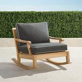 Cassara Rocking Lounge Chair with Cushions in Natural Finish - Resort Stripe Melon, Standard - Frontgate