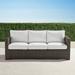 Small Palermo Sofa with Cushions in Bronze Finish - Rain Resort Stripe Black, Standard - Frontgate