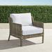Seton Lounge Chair with Cushions - Rain Resort Stripe Air Blue, Standard - Frontgate