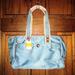 Coach Bags | Coach Hampton Blue Satin Leather Weekender Tote | Color: Blue | Size: Os