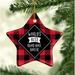 The Holiday Aisle® Star Road Bike Racer Holiday Shaped Ornament Ceramic/Porcelain in Black/Red | 3.1 H x 3.1 W x 3.1 D in | Wayfair