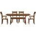 Copeland Furniture Sarah 5 Piece Butterfly Leaf Cherry Solid Wood Dining Set Wood/Upholstered in Brown/Red | 30 H in | Wayfair