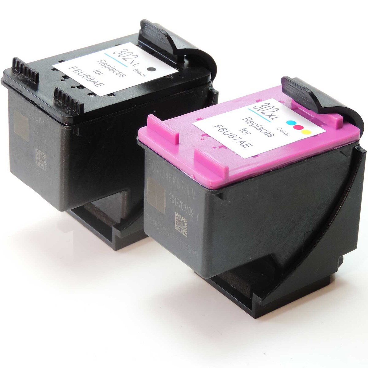 Kompatibel 2er Set HP 302XL BK F6U68AE + 302XL C F6067AE Druckerpatronen Schwarz + alle Farben von Gigao Image