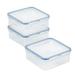 LocknLock Easy Essentials Square 2 Container Food Storage Set Plastic | 7.9 H x 6.7 W x 6.7 D in | Wayfair 09180