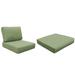 Highland Dunes High Back 3 Piece Indoor/Outdoor Cushion Cover Set Acrylic in Green | Wayfair 328000E0886E443EAD6F9EA83BA40199