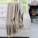 Timberbrook Designs Cotton Throw Cotton in Gray/White | 50 W in | Wayfair THRH004