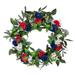 Vickerman 667521 - 22" Red White Blue Patriot Floral Wreath (FO201722) Red Colored Christmas Wreath