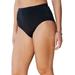Plus Size Women's Classic Swim Brief with Tummy Control by Swim 365 in Black (Size 22) Swimsuit Bottoms
