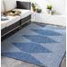 Bourton 7'10" Round Navy/Pale Blue/Dark Blue/Off White Outdoor Area Rug - Hauteloom