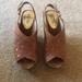 Michael Kors Shoes | Micheal Kors Real Wood Heels | Color: Brown/Gold | Size: 5.5