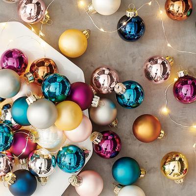 Christmas Jewel Tone Mini Ornaments, Set Of 32 - Grandin Road