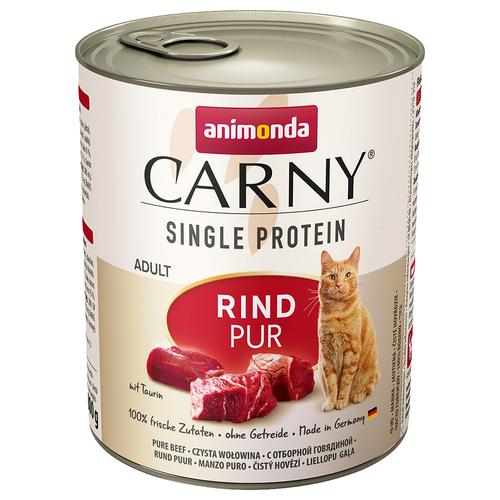 24 x 800 g animonda Carny Single Protein Adult Rind pur Katze Nassfutter