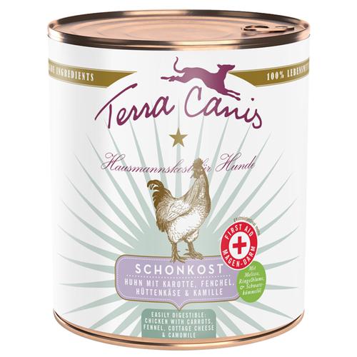 6x800g Terra Canis First Aid Schonkost Huhn mit Karotte Hundefutter nass
