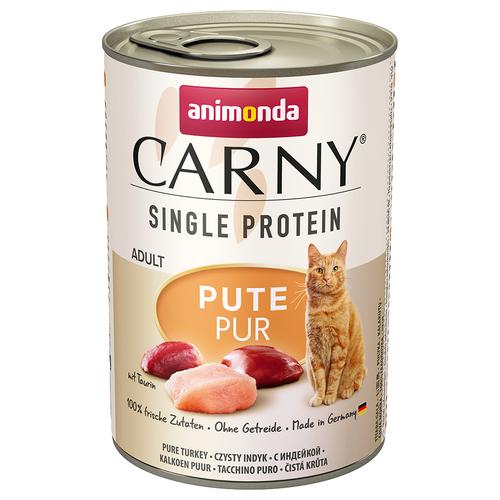 6 x 400 g animonda Carny Single Protein Adult mit Pute pur Katze Nassfutter