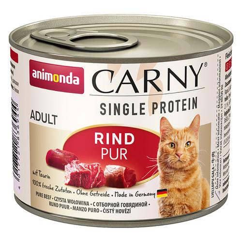 24 x 200 g animonda Carny Single Protein Adult Rind pur Katzen Nassfutter