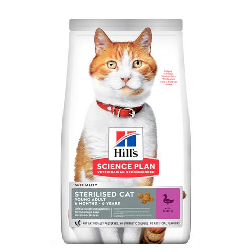 2 x 10 kg Hill's Science Plan Young Adult Sterilised mit Ente Trockenfutter Katze