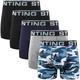 Mens Boxers Underwear Multi Pack Cotton Spandex Breathable Boxer Shorts for Men of 5 S