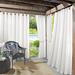 Wade Logan® Franko Indoor/Outdoor UV Protectant Room Darkening Grommet Curtain Panel Polyester in White/Brown | 95 H in | Wayfair