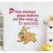 Zoomie Kids Way to Success Dog Life Quote Vinyl Wall Decal Vinyl in Brown/Red | 20 H x 18 W in | Wayfair 73E0E6DF0DB944FAB93E0C7B490CD07E