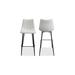 AllModern Finnigan Counter & Bar Stool Upholstered/Metal in Gray/White | 40.9 H x 20 D in | Wayfair A8190B2AF6A04C909E14027CC1B8B01E