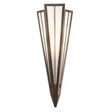 Meyda Lighting 1 - Light Dimmable Mahogany Bronze Wall Scone Glass/Metal in Brown/White | 20.25 H x 7.25 W x 4.5 D in | Wayfair 200428