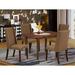 Winston Porter Hadara Butterfly Leaf Rubberwood Solid Wood Dining Set Wood/Upholstered in Brown | 30 H in | Wayfair