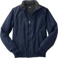 Men's Big & Tall Fleece-Lined Bomber Jacket by KingSize in Navy (Size 5XL) Fleece Jacket