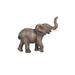 Dakota Fields Hayle Wildlife Baby Elephant Cub w/ Trunk up Figurine Resin in Brown/Gray | 4 H x 5 W x 4 D in | Wayfair