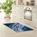 White 0.08 x 24 W in Kitchen Mat - Wrought Studio™ Agosti Deep Sea Kitchen Mat Synthetics | 0.08 H x 24 W in | Wayfair