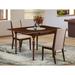 Charlton Home® Anaheim Drop Leaf Rubberwood Solid Wood Dining Set Wood/Upholstered in Brown | Wayfair E925AFAE88894F84837D800C9F0783CE