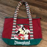 Disney Bags | Disneyland Resort Mickey Mouse Christmas Tote Bag | Color: Green/Red | Size: Os
